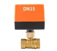 AC 220V Motorised 2 Way Ball Valve with Brass Body, Operating Time Approx 15 Seconds, IP50 Protection, Compatible with Hot and Cold Water Systems (DN15)
