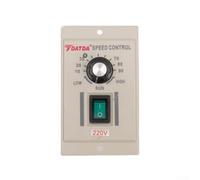 AC 220V to DC 180V Motor Controller with Knob for 0-400W DC Motors, Stepless Variable Regulator with Soft Function and Constant Torque Performance, For