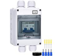AC 230V 240V 2P Bipolar MCB Miniature Circuit Breaker With IP65 Waterproof Combined Distribution Box(AC 200-250V,IP65 125 Amp)