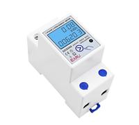 AC 230V 50/60Hz 60/80A Single Phase LCD Digital Display Wattmeter Power Consumption Energy Din Rail Electric Meter kWh Backlight(DDS662-L,AC 110V)