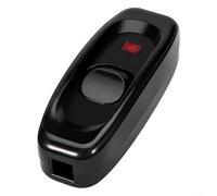 AC 250V 10A On Off Button Switch for Desk Table Lamp Cord 240V with Indicator Light for Lighting Accessories Inline Installation Type (Black)