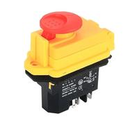 AC 250V 6A Waterproof Electromagnetic Pushbutton Machine Saw Cutter Drill On Off DZ04 DZ05 DZ-6 Waterproof Solenoid Switch(AL121808F-RGY)