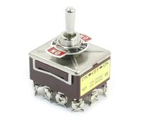 AC 380V 10A ON/OFF/ON 3 Positions 12 Pin Latching Toggle Switch 4PDT 1Pcs