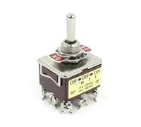 AC 380V 10A ON-OFF-ON 3 Positions 9 Pin Latching Toggle Switch 3PDT Brick Red