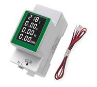 AC 50-300V Digital Rail Power Energy Meter, Multifunctional Display with Energy Reset, Backlight, and Data Retention for Accurate Monitoring (White)