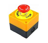 AC 660V 10A Shell Red Sign Emergency Stop Mushroom Push Button Switch LAY37-11ZS Contactor