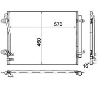 MAHLE AC 734 000P Air conditioning condenser