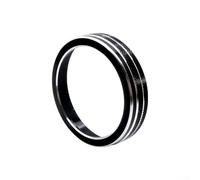 AC Adjust Knob Ring Cover Crafted from Aluminum Alloy for Hyundai Ix45 2013 2014 2015 2016 2017 Dashboard Decoration (Black)