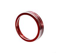 AC Adjust Knob Ring Cover Crafted from Aluminum Alloy for Hyundai Ix45 2013 2014 2015 2016 2017 Dashboard Decoration (Red)