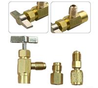 AC Can Tap for R1234yf with Self Sealing Feature, 1/2 ACME Female Thread, 1/4 Male for R12, Compatible with For R134a