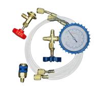 AC Car Recharge Kit - Automotive Air Conditioning Manifold Hose Set with Quick Couplers | Vehicle AC Maintenance Tool for Commercial Use, Home Garage, R134a System Refill, HVAC Diagnostic Equipment