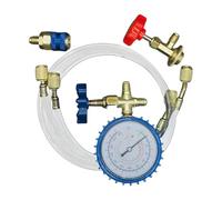 Ac Car Recharge Kit, Vehicle Air Conditioning Refill Tool Set, Manifold Gauge Hose with Quick Coupler Connectors, for Commercial, Home, Garage, Mechanic Shop, Workshop