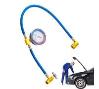 AC Charge Hose with Gauge - Refrigeration Hoses,Leak-Proof Anti-Backflow with Pressure Gauge Air Conditioner Recharge Tool for RV System Home Most Vehicles Auto