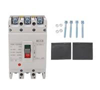 AC Circuit Breaker 3P 125A 380V with Overload Protection, Durable Flame Retardant PC Shell - Reliable Power Cut Off Controller, Multiple Safety Features, Easy Installation