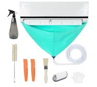 AC Cleaning Waterproof Cover - Air Conditioner Washing Bag Kit, Split AC Service Bag | Wall-Mounted Cleaning Dust Cover with Drain Hose, Brush & Tools for Home, Shop, Hotel, Offices Maintenance