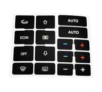AC Climate Control Button Repair Decal Sticker for A4 & B6 & B7 2000-2004, Black Vinyl Overlay with White Lettering to Fix Faded Switch Labels & Restore Interior