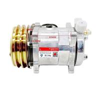 AC Compressor ，Compatible For Sanden， 508 SD508 5h14 Tractor Excavator Heavy Duty Truck 12V / 24V 2 Groove V Blet Pulley(24V R12)