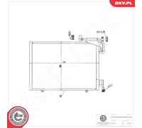 AC Condenser SKV Fits FORD Ecosport 13- 1837726