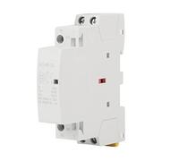 AC Contactor, 2P 25A 220V/230V 1NO 1NC Household AC Contactor, DIN Rail Mount Contactor Accessories for Household Applications, 35mm DIN Rail Mount