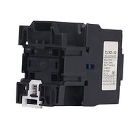 AC Contactor 32A 3 Pole 3 Phase Silver Contact Normally Open DIN Rail Mount Electric Contactor, Industrial Power Contactor with Copper Coil for Motor Control and Circuit Switching (220V)