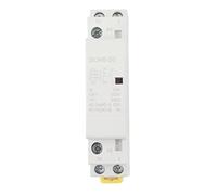 AC Contactor Relay 2P 20A, Quiet DIN Rail Mount Switching Control with 1NO 1NC Coil for Home Panels Insulating Material 35mm 1 Pack