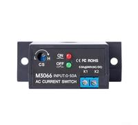 AC Current Sensing Switch Self-Powered 0.2-30A Adjustable Induction for Relay for Industrial Equipment, M3050/M3056, 65x25x47mm, Black(M3066)