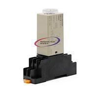 AC DC 110V 220V 24V 12V H3Y-2 Time Delay Relay Timer Min Seconds DPDT with Socket (12V 60min)