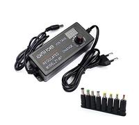 AC DC 220V To 3V 5V 6V 9V 12V 15V 18V 24V Adjustable Power Supply 12V 2A 3A 5A Power Supply Adapter 12 V Volt Adapter (Color : With 8pcs Connector, Size : 3V - 24V 2A_US)