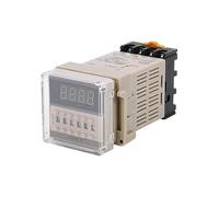 AC/DC 24v-240v DH48S-S Programmable Digital display time relay cycle control Double Time Delay Relay Socket with Base IDGTTLDF(AC220V)