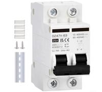 Ac Dc 400v Solar Circuit Breaker Pv Isolator Disconnect Switch Featuring Dual Overload Protection For Residential Solar Power Stations Adjustable From 15a To 120a Weather Resistant Abs Casing(25Amp)