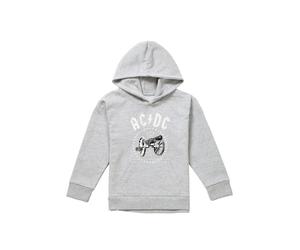 AC/DC ACDC About To Rock Cannon Youth Kids Pull-Over Hoodie, Athletic Heather in Grey | Size: 12-13 Years AC/DC Grey 12-13 Years