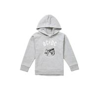 AC/DC ACDC About To Rock Cannon Youth Kids Pull-Over Hoodie, Athletic Heather in Grey | Size: 5-6 Years AC/DC Grey 5-6 Years