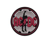 Ac Dc ACDC Angus Cog Gituar Hq Patch Badge Embroidered Iron on Applique Souvenir Accessory