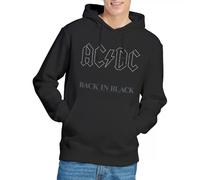 AC/DC ACDC Back In Black Hoodie, Black, Large