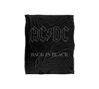 AC/DC ACDC Back In Black Silky Touch Super Soft Throw Blanket 152 X 127 cm in White AC/DC White 152 X 127 cm