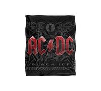 AC/DC ACDC Black Ice Silky Touch Super Soft Throw Blanket 152 X 127 cm in White AC/DC White 152 X 127 cm