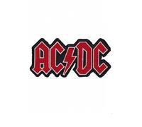 Ac Dc ACDC Red Silver Black Patch Badge Embroidered Iron on Applique Patch Accessory