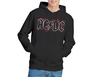 AC/DC ACDC Roses Logo Hoodie, Black, XX-Large