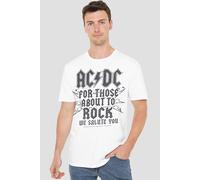 AC/DC ACDC Salute T-Shirt, White | Size: 4XL AC/DC White 4XL