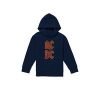 AC/DC ACDC Stack Logo Youth Kids Pull-Over Hoodie, Navy | Size: 5-6 Years AC/DC Navy 5-6 Years
