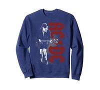 AC/DC - Angus Rockin Sweatshirt, Adult Unisex, Navy Blue, Large