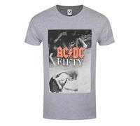 AC/DC Angus Stage 50th Anniversary Mens Grey T-Shirt