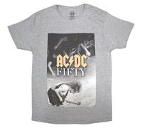 AC/DC Angus Stage 50th Anniversary Mens Grey T-Shirt