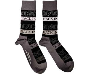 AC/DC Ankle Socks Back In Black Adult (L)