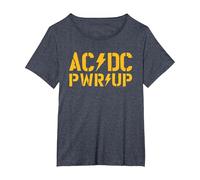 AC/DC are You Ready PWR UP Tour 2025 T-Shirt, Women's Plus, Heather Blue, 1X
