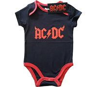 AC/DC Babygrow Baby Horns – Band Logo – Black – 6-9 Months