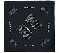 AC/DC Back in Black - Bandana Unisex Cloth Black, 100% Cotton,