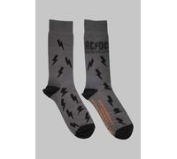 AC/DC Back in Black Bolts Ankle Socks in Grey AC/DC Grey One Size