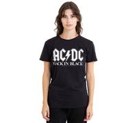 AC/DC Back In , Black, S S Women'S Tee, Black AC/DC Black S