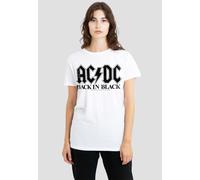 AC/DC Back In , Black, S S Women'S Tee, White AC/DC White XXL